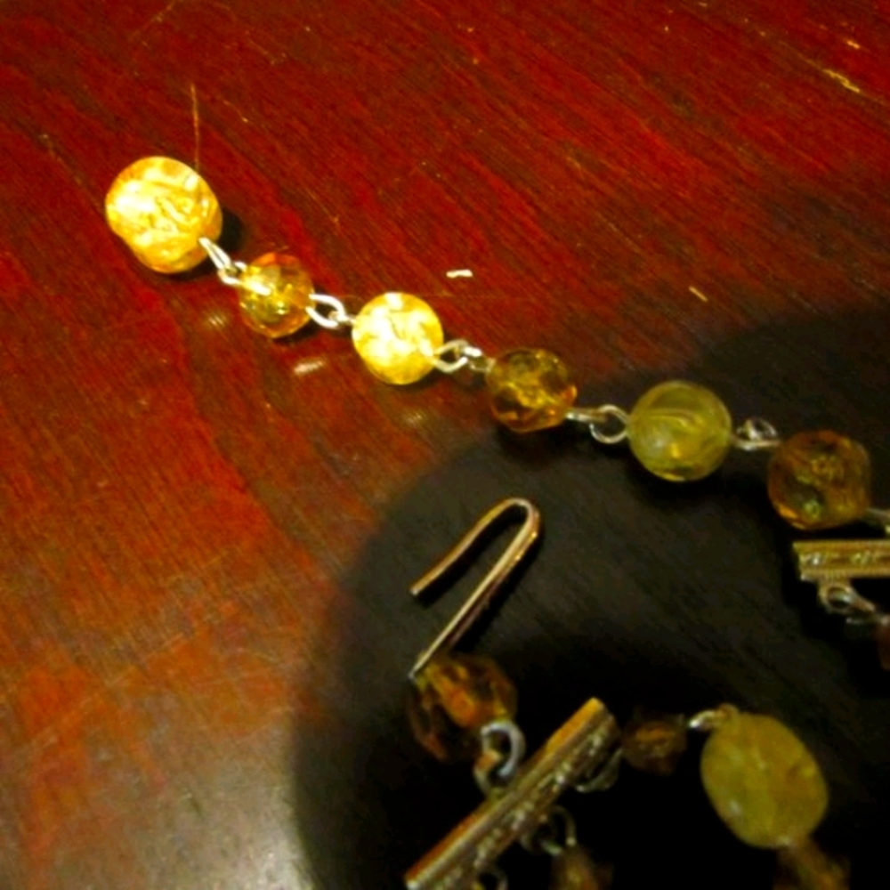 🍂 Lovely Vintage Gold-Cream-Bronze Beaded Necklace - Picture 13 of 16